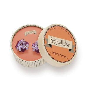 Erstwilder - Heartfelt Hydrangea Earrings (2020) purple - 20th Century Artifacts