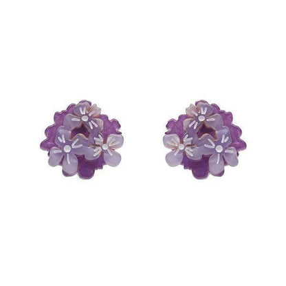 Erstwilder - Heartfelt Hydrangea Earrings (2020) purple - 20th Century Artifacts