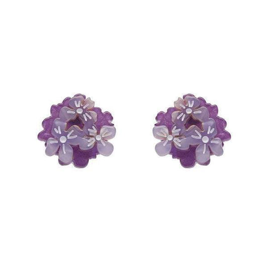 Erstwilder - Heartfelt Hydrangea Earrings (2020) purple - 20th Century Artifacts