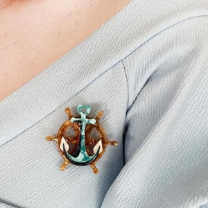 Erstwilder - Helm and Home Mini Brooch - 20th Century Artifacts
