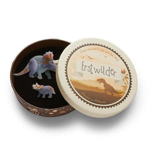 Erstwilder - Herbivore Heritage Triceratops Brooch Set - 20th Century Artifacts
