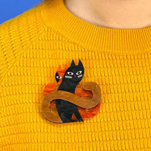 Load image into Gallery viewer, Erstwilder - Hide and Seek Cats Brooch (Terry Runyan) - 20th Century Artifacts