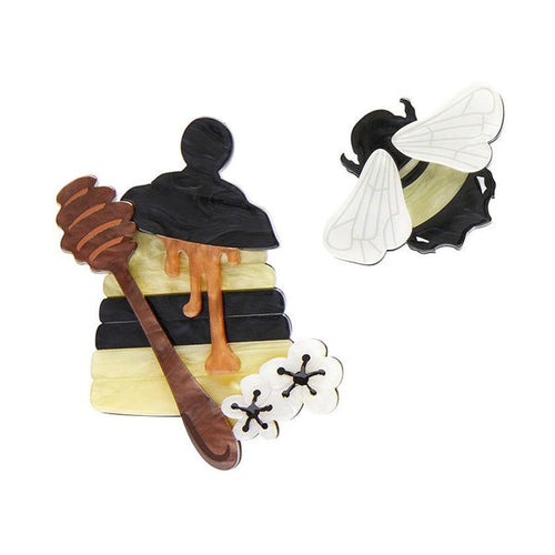 Erstwilder - Honeydew and Nectar Brooch Set - 20th Century Artifacts