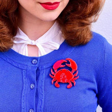 Load image into Gallery viewer, Erstwilder - Huggable Decapod King Crab Brooch (2020) - 20th Century Artifacts