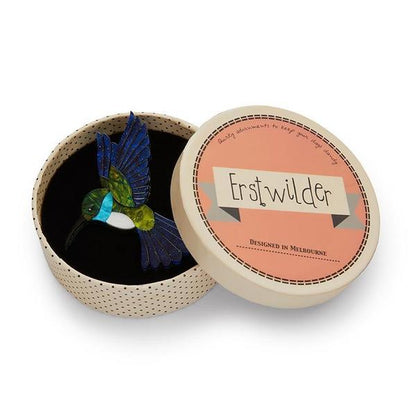 Erstwilder - Hyacinth the Hummingbird Brooch (2020) - 20th Century Artifacts