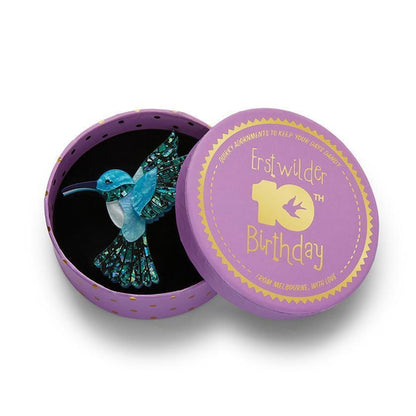 Erstwilder - Hyacinth the Hummingbird Brooch (2021) - 20th Century Artifacts