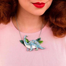 Load image into Gallery viewer, Erstwilder - I&#39;ll Be Brach Brachiosaurus Necklace (green) - 20th Century Artifacts