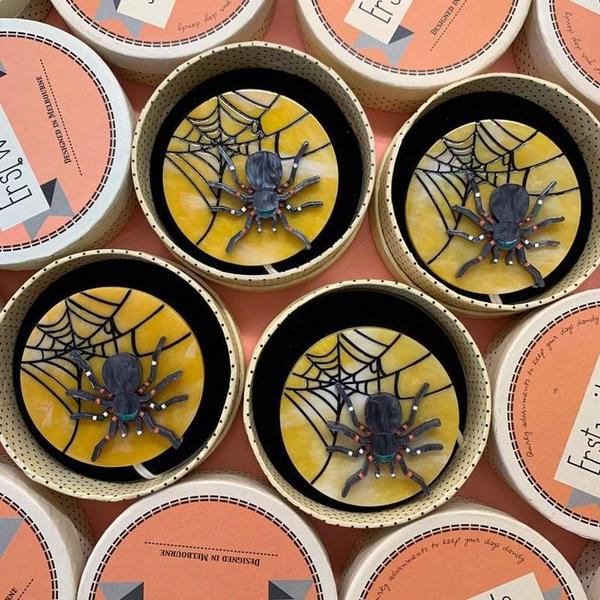 Erstwilder - Itsy Bitsy Spider Brooch (2019) - 20th Century Artifacts