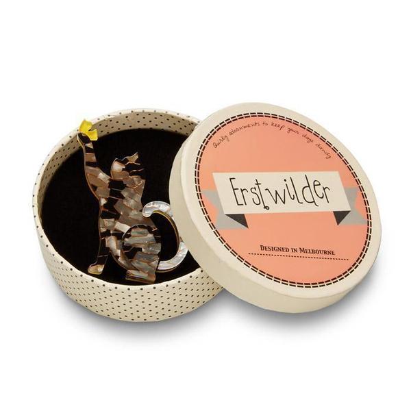 Erstwilder - Janettie the Patient Cat Brooch (2017) - 20th Century Artifacts