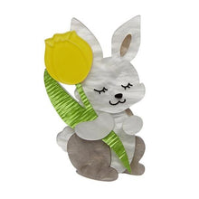 Load image into Gallery viewer, Erstwilder - Junior &amp; His Tulip Bunny Brooch (2020) - 20th Century Artifacts