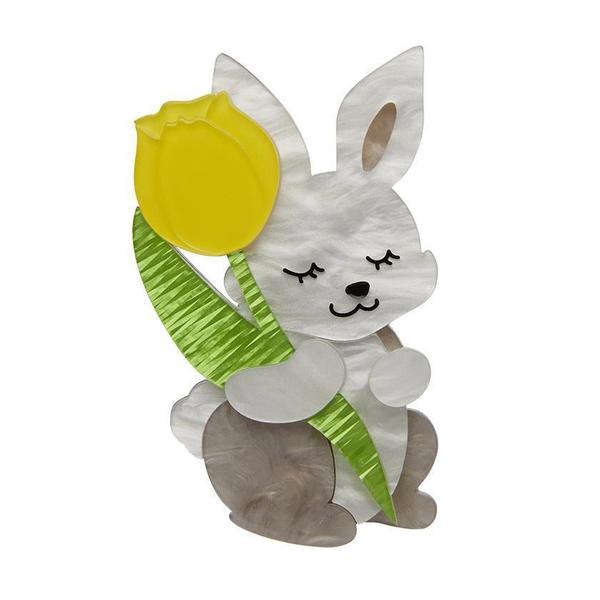 Erstwilder - Junior & His Tulip Bunny Brooch (2020) - 20th Century Artifacts