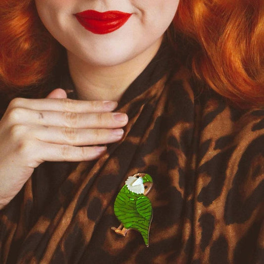 Erstwilder - Kakapo On Show Brooch (2019) (PRE-LOVED) - 20th Century Artifacts