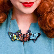 Load image into Gallery viewer, Erstwilder - Kaleidoscope of Colour Butterfly Necklace (2020) - 20th Century Artifacts