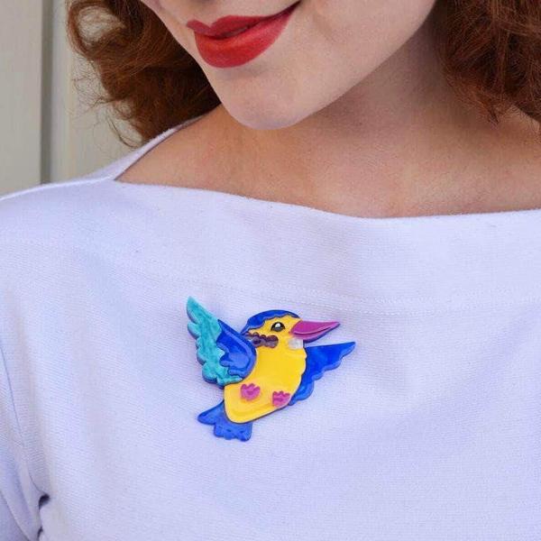 Erstwilder - Khary of the Kalahary Kingfisher Brooch (2018) - 20th Century Artifacts