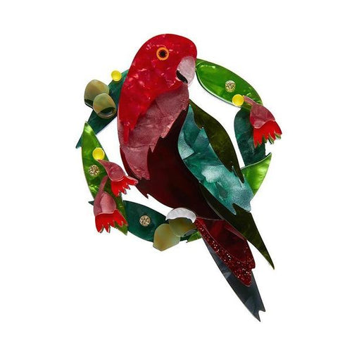 Erstwilder - King of Christmas Parrot Brooch - 20th Century Artifacts