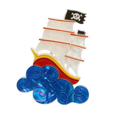 Load image into Gallery viewer, Erstwilder - La Concorde Pirate Ship Brooch (2018) - 20th Century Artifacts