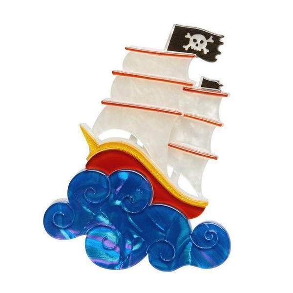 Erstwilder La Concorde Pirate Ship Brooch 2018 20th Century