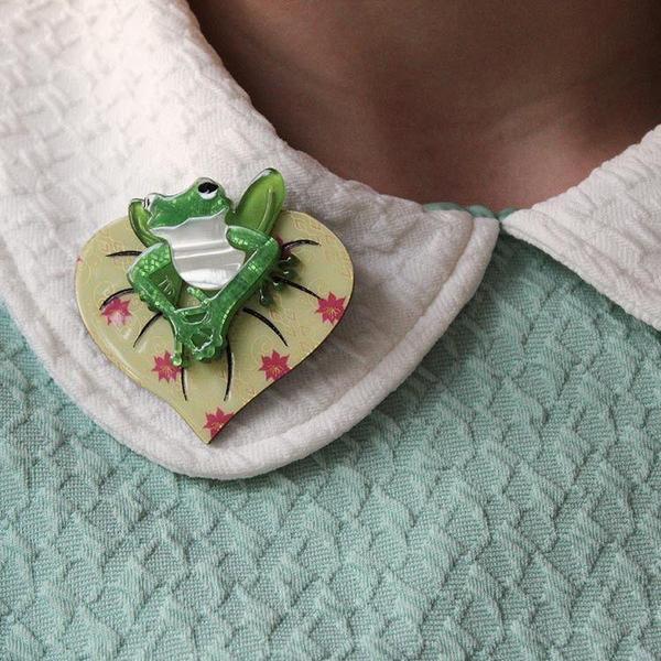 Erstwilder - Lachy of the Lily Frog Brooch (2016) - 20th Century Artifacts