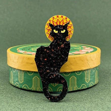 Load image into Gallery viewer, Erstwilder - Le Chat Noir Cat Brooch (2020) - 20th Century Artifacts