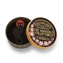 Load image into Gallery viewer, Erstwilder - Le Chat Noir Cat Brooch 2021 - 20th Century Artifacts