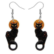 Load image into Gallery viewer, Erstwilder - Le Chat Noir Cat Earrings (2020) - 20th Century Artifacts