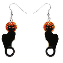 Load image into Gallery viewer, Erstwilder - Le Chat Noir Cat Earrings (2021) - 20th Century Artifacts