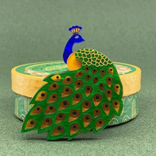 Load image into Gallery viewer, Erstwilder - Le Peacock Royal Brooch (2020) green - 20th Century Artifacts