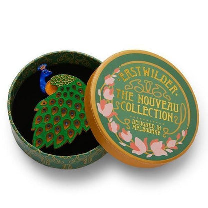 Erstwilder - Le Peacock Royal Brooch (2020) green - 20th Century Artifacts