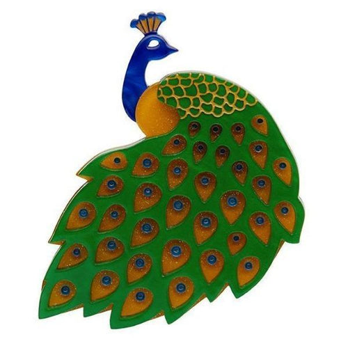 Erstwilder - Le Peacock Royal Brooch (2020) green - 20th Century Artifacts