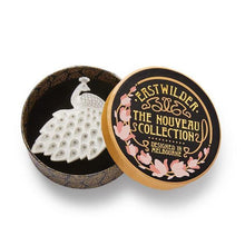 Load image into Gallery viewer, Erstwilder - Le Peacock Royal Brooch (white) - 20th Century Artifacts