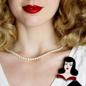 Erstwilder - Leading Lady Lauren Bacall Brooch (2019) - 20th Century Artifacts