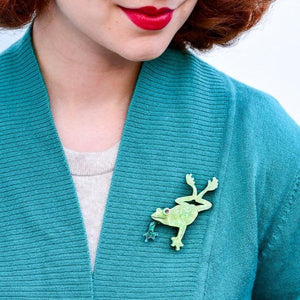Erstwilder - Leaps and Bounds Frog Brooch (2020) - 20th Century Artifacts