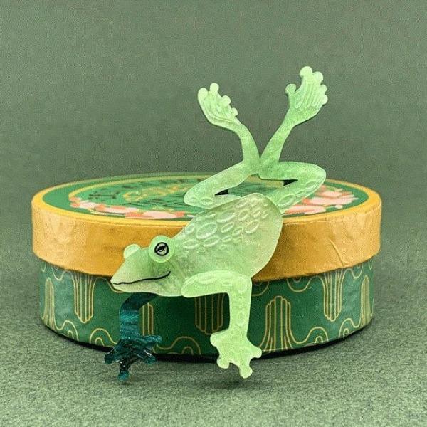 Erstwilder - Leaps and Bounds Frog Brooch (2020) - 20th Century Artifacts