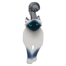 Load image into Gallery viewer, Erstwilder - Lena Blue-Eyed Birman Cat Brooch (2015) - 20th Century Artifacts