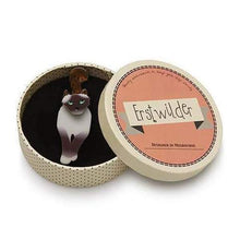 Load image into Gallery viewer, Erstwilder - Lena Green-Eyed Birman Cat Brooch (2016) - 20th Century Artifacts