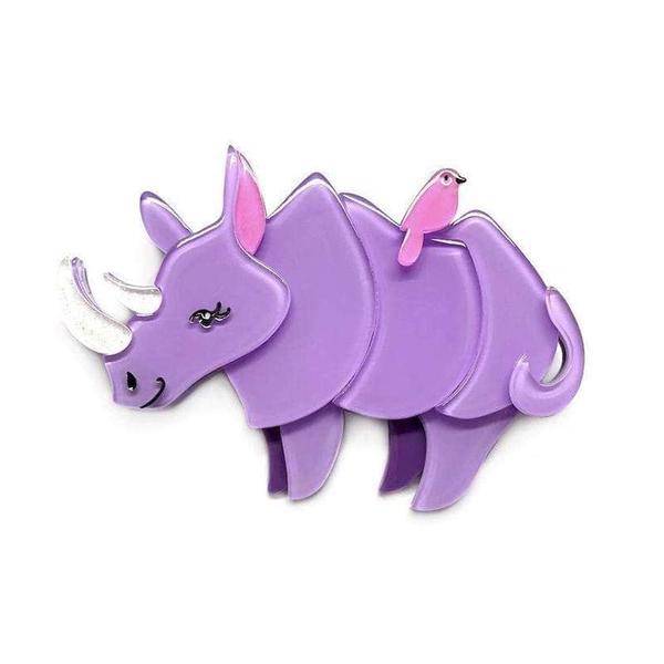 Erstwilder - Life by the Horns Rhino Brooch (2018) - 20th Century Artifacts