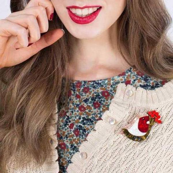 Erstwilder - Little Red-Breast Robin Brooch (2017) - 20th Century Artifacts