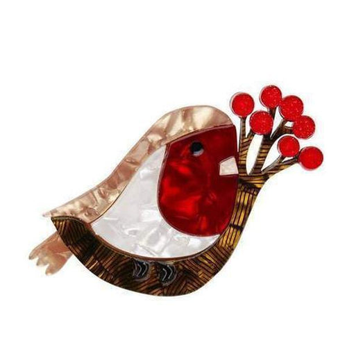 Erstwilder - Little Red-Breast Robin Brooch (2017) - 20th Century Artifacts