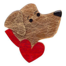Load image into Gallery viewer, Erstwilder - Longing Larry Labrador Dog Brooch (2014) - 20th Century Artifacts