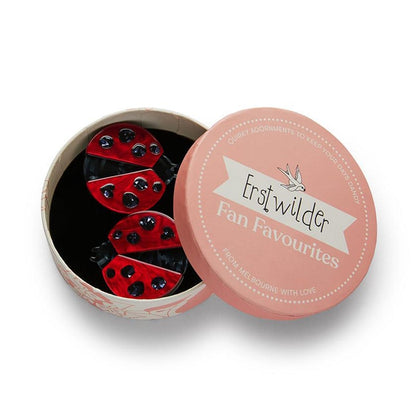 Erstwilder - Lou-Lou Ladybug Hair Clips - 20th Century Artifacts