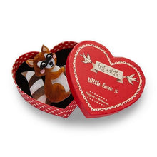Load image into Gallery viewer, Erstwilder - Love Bandit Raccoon Brooch (2020) - 20th Century Artifacts