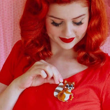 Load image into Gallery viewer, Erstwilder - Love Bandit Raccoon Brooch (2020) - 20th Century Artifacts