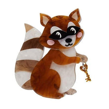 Load image into Gallery viewer, Erstwilder - Love Bandit Raccoon Brooch (2020) - 20th Century Artifacts