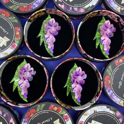 Erstwilder - Lovers' Lane Wisteria Brooch (2021) - 20th Century Artifacts