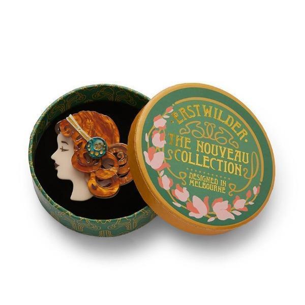 Erstwilder - Mademoiselle Bernhardt Brooch (2020) titian hair - 20th Century Artifacts