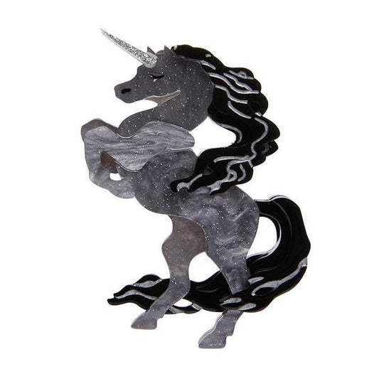 Erstwilder - Majesty and Myth Unicorn Brooch (black) (2021) - 20th Century Artifacts