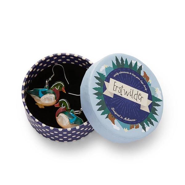 Erstwilder - Mallard Ballard Duck Drop Earrings (2020) - 20th Century Artifacts