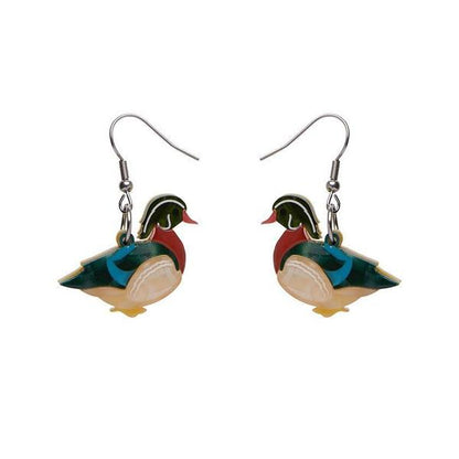 Erstwilder - Mallard Ballard Duck Drop Earrings (2020) - 20th Century Artifacts