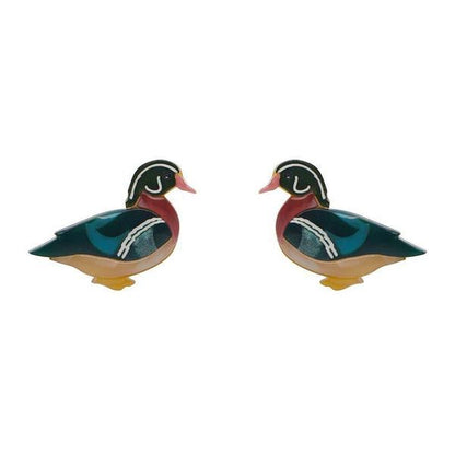 Erstwilder - Mallard Ballard Duck Stud Earrings (2020) - 20th Century Artifacts