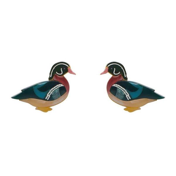Erstwilder - Mallard Ballard Duck Stud Earrings (2020) - 20th Century Artifacts